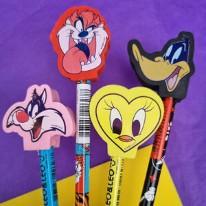 LÁPIS HB BORRACHA LOONEY TUNES