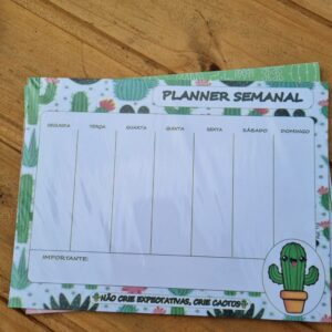 PLANNER SEMANAL CACTOS
